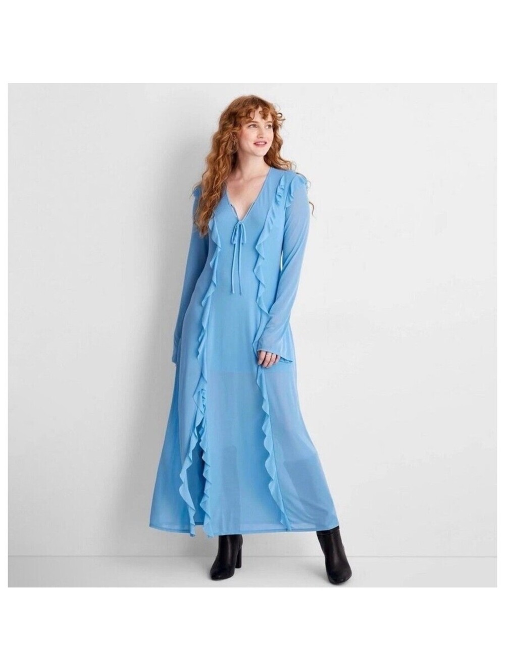 NWT Future Collective Fairy Maxi Dress Womens XS Bell Sleeves Ethereal Fantasy
